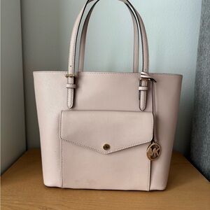Michael Kors Pink Structured Tote with Double Handles